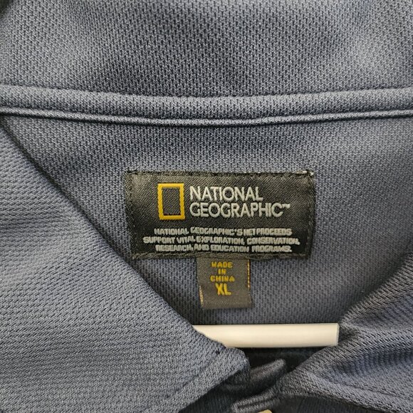 National Geographic Polo Shirt Mens XL‎ Long Sleeve Quick Drying Knit XL - Picture 8 of 13